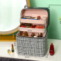 Custom Luxury Professional Toiletry Bag Makeup Boxes Cosmetic Cases Organizer