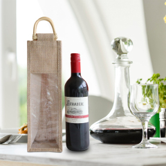 Wholesale Clear PVC Wine Tote Bag Waterproof, Foldable Stylish Transparent Wine Carrier