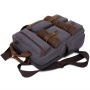 New style retro style leather canvas bag school wind canvas laptop backpack High Quality Multi-Pocket bag Low MOQ rucksack