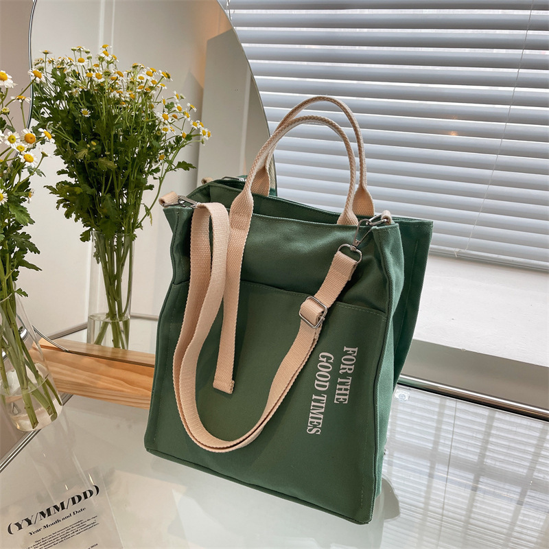 Custom Logo Women Handbags Crossbody Shoulder Tote Bags Ladies Canvas Messenger Bag With Zipper