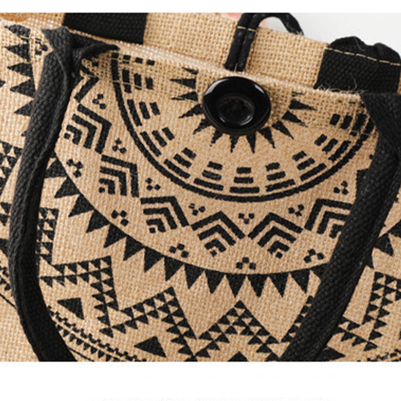 Wholesale Custom Printed Burlap Eco Reusable Shopping Jute Tote Bag