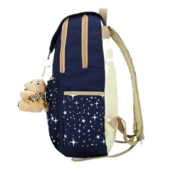 3 in 1 Multifunctional Travel Children Backpack Cute Casual Kids Canvas School Bags Set