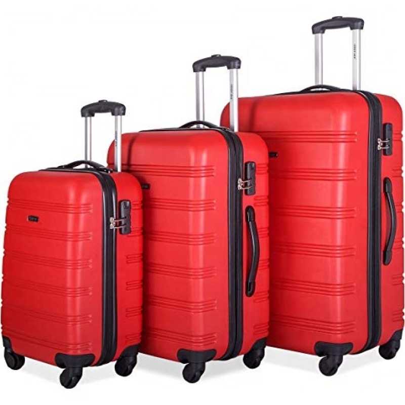 Hot Sell ABS 3 pcs 4 Wheel Hard Shell Travelling Spinner Luggage sets Trolley Bags Travel Luggage for Men and Women