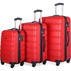 Hot Sell ABS 3 pcs 4 Wheel Hard Shell Travelling Spinner Luggage sets Trolley Bags Travel Luggage for Men and Women