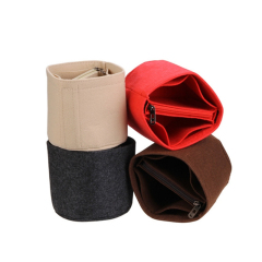 Custom Design Hot Sell Felt Cosmetic Bag Purse Insert Organizer Handbag