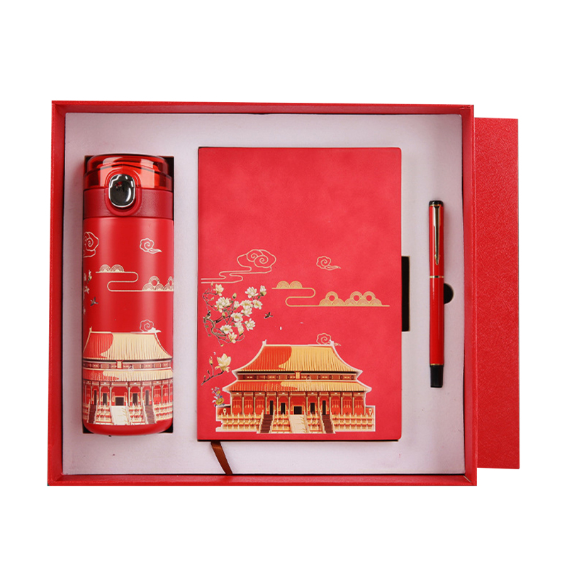 Promotional Wedding Corporate Business Vacuum Flask Notebook Gift Set For Women And Men