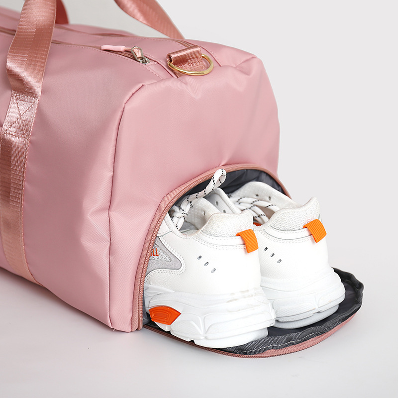 Haute Qualité Polyester Grand Week-End Sports Rose Duffel Bag Voyage Duffle Gym Sac Pour Les Femmes
