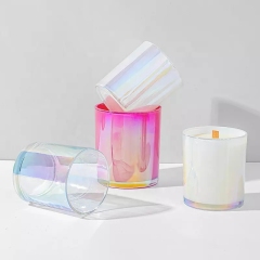 Multicolor Custom Empty Matte Black Candle Holder Glass Candles Jars With Wooden Lids
