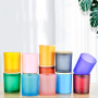 Customized Logo Multicolor Frosted Glass Scented Candles Cups jar With Lid