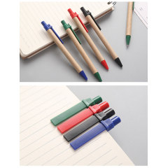 Creative kraft tube environmental protection ballpoint pen recycled paper commercial with custom printing LOGO
