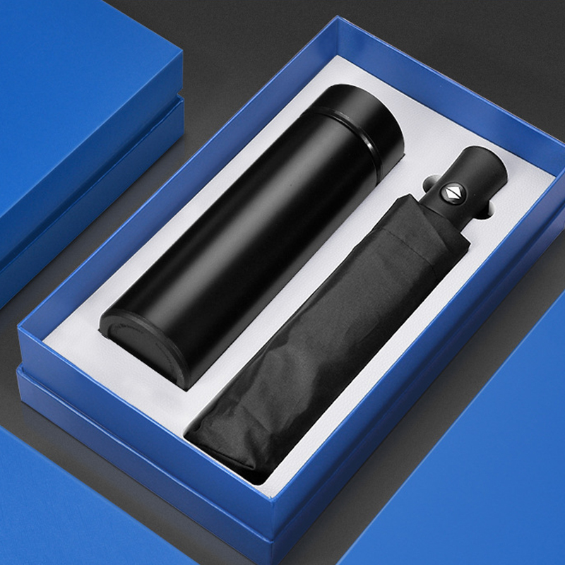 Thermos and umbrella corporate gift set for business promotion gifts