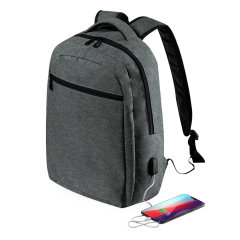 Travel Outdoor Sports Black Grey USB Charging Bags Laptop Smart Backpack