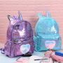 Fashion Cute Waterproof Kids Cartoon Sequin School Bags Unicorn Backpack For Girls