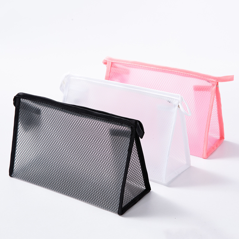 Custom Convenient Zipper Small Transparent  Travel Clear Pvc Makeup Pouch Cosmetic Bag
