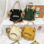 Women's Fashion Wholesale Tote Bags Canvas Cotton Crossbody Shoulder Bag With Pendant