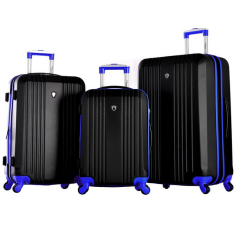 Factory custom Black and blue ABS Travel bags Trolley Wholesale Hard Shell Travelling Spinner Luggage sets Factory custom Black and blue ABS Travel bags Trolley Wholesale Hard Shell Travelling Spinner Luggage sets
