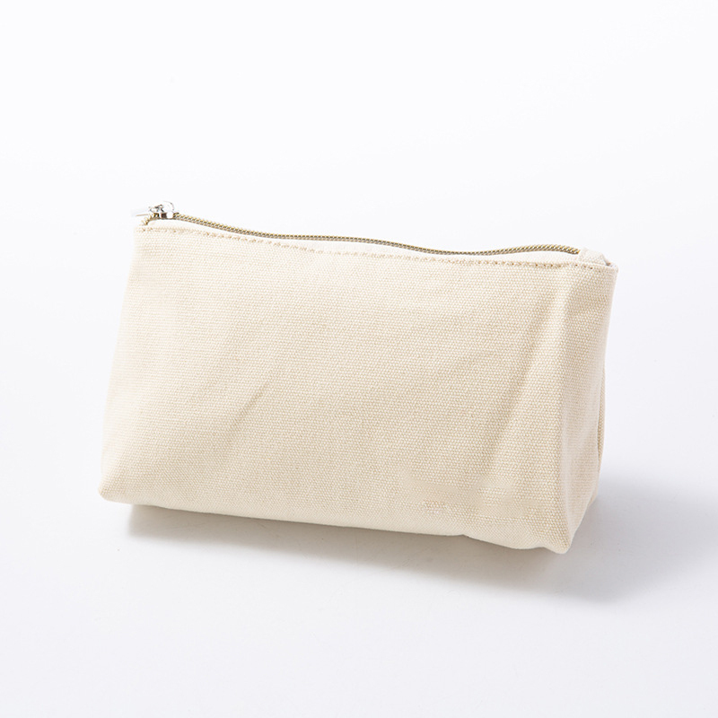 Fashionable Large Capacity Personalized Women's Travel Canvas Makeup Pouch Cosmetic Bag