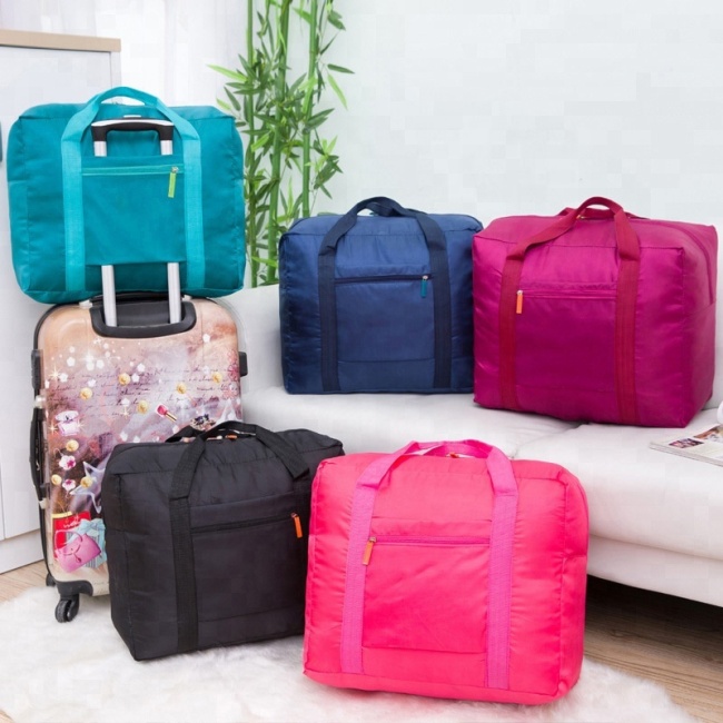 Wholesale promotion nylon suitcase luggage foldable travelling bag waterproof travel bag