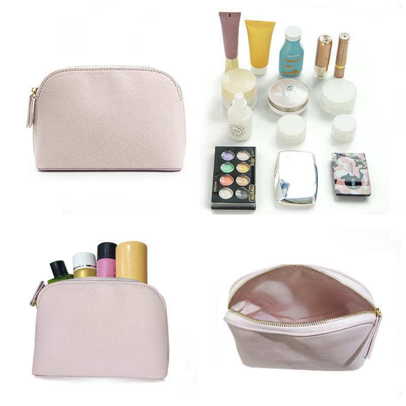 Hot Sale Luxury New Trendy Vegan PU Leather Toiletry Cosmetic Bag Cute Small Makeup Bag