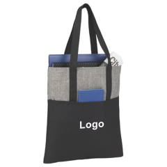 Polyester long handle large Tote bag custom logo Shopping Grocery Tote Bag