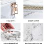 3Pcs Portable Travel Women Makeup Cosmetic Bag Waterproof Organizer Marble Toiletry Bags With Gold Zipper