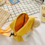 Custom LogoLady Cute Yellow Crossbody Bag Canvas Shoulder Messenger Bag With Bear