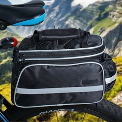 Waterproof Bike Bag Bicycle Saddle Bag Cycling Mountain Back Seat Rear Rack Trunk Bag with Rain cover
