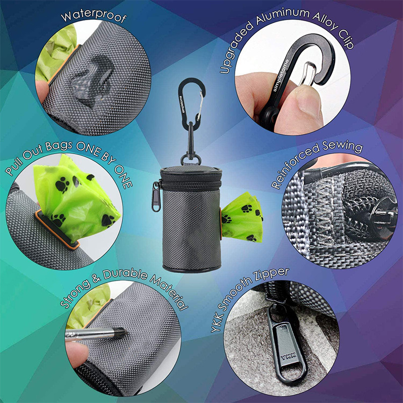 Wholesale Custom Logo Outdoor Travel Pet Dog Waste Bag Holders Poop Bag Dispenser