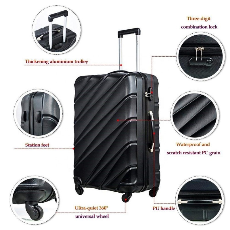 High Quality Wholesale ABS Safety Lightweight Travelling Set Trolley Scooter Suitcase Luggage