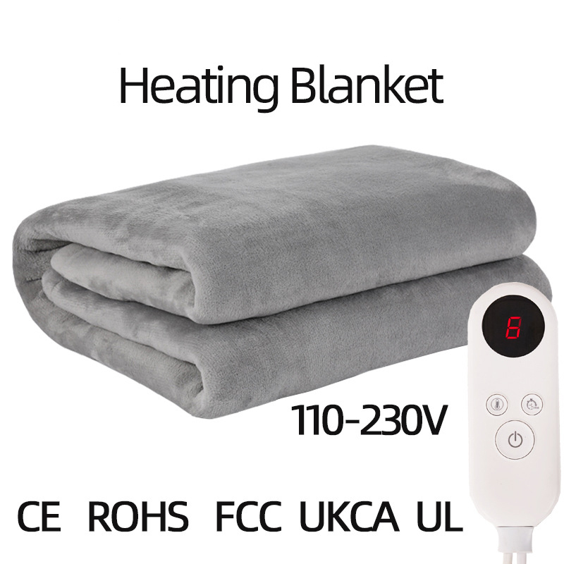 wholesale US UK plug household 3 gear electric heated warm blankets for winter bed