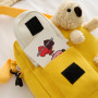 Custom LogoLady Cute Yellow Crossbody Bag Canvas Shoulder Messenger Bag With Bear