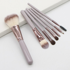 custom private label logo pink handle professional 7 makeup brushes set with holder bucket