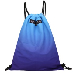 Polyester Gradient color drawstring bag Drawstring Sports Bag Popular Lightweight  Drawstring Backpack