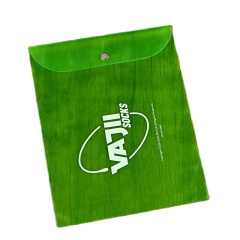 High Quality Durable Plastic Document Bag A4 Size Transparent File Folder With Snaps Buttons