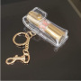 Fashion Travel Small Mini Clear Pvc Women Lipstick Pouch Cosmetic Makeup Bag With Key Chain