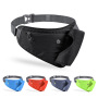 Designer Outdoor Fashion Hiking Camping Black Waist Bag Gym Fanny Pack With Bottle Pocket