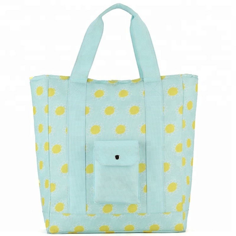 Large Insulated Waterproof Lunch Cooler Bag Women Reusable Grocery Tote Hand Carry Shopping Bag