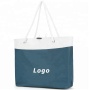 Custom Logo Polyester Women Handbags Large Capacity Reusable Shopping Tote Bags