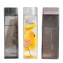 custom logo transparent 500ml square Wood Lid Plastic water bottle with bamboo lid