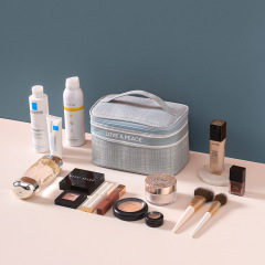 Custom Printed Luxury Eco Friendly Makeup Organizer Bag Travel Cosmetic Bags