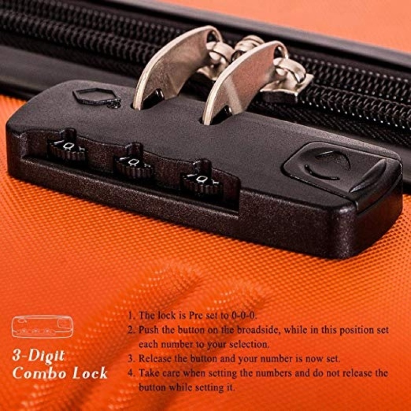 Valise à roulettes légère et rigide de luxe pour homme, ensemble de 3 pièces, de haute qualité