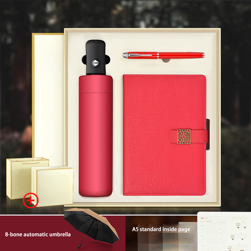 Custom Logo Promotional Corporate Business Gifts Set Pen Notebook Umbrella Office Gift Sets