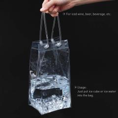 Pinghu Sinotex Clear Transparent custom wine PVC tote Bags