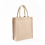 Reusable Waterproof Jute Shopping Bag with Reinforced Handles – Eco-Friendly Foldable Tote