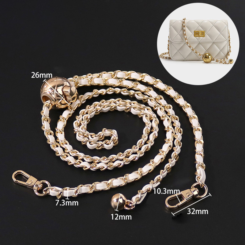 New Designer Multi-color Quality Pu Metal Adjustable Handbag Chain Strap For Women