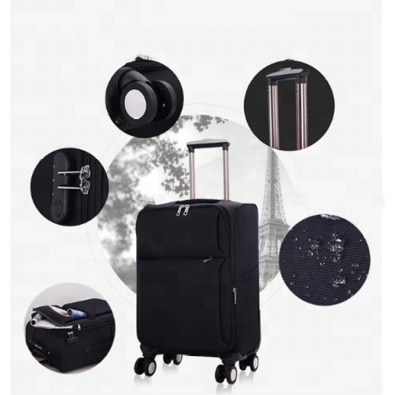 Multi-function Lightweight Luxury Trolly Bag 3 Pieces Soft Suitcase Luggage set