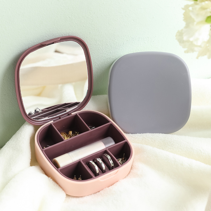 Wholesale Luxury Small Travel Women Girl Earring Jewelry Packaging Gift Boxes With Mirror