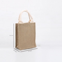 Custom Logo Printed Eco Recycle Natural Waterproof Bangladesh Gunny Jute Tote Bags