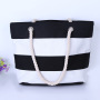 2022 Wholesale Promotion Hot Selling Women Striped Canvas Tote Beach Bag