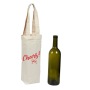 Mini foldable Wine women Cotton canvas tote bags wine bag with custom printed logo
